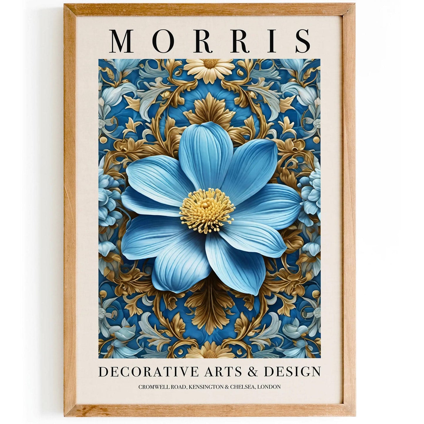 Blue Flower W. Morris Art Print - HypeSheriff
