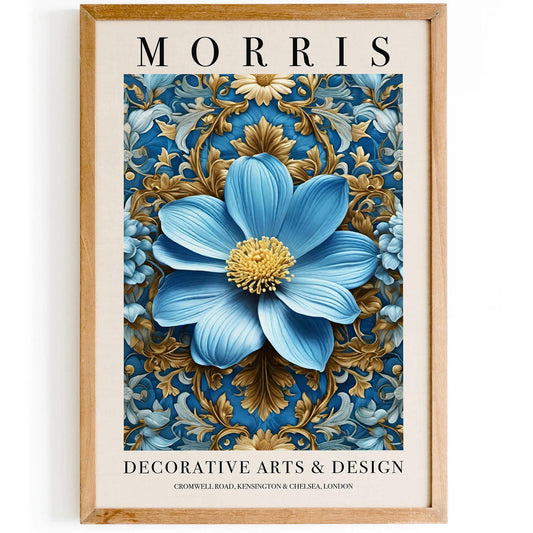 Blue Flower W. Morris Art Print - HypeSheriff