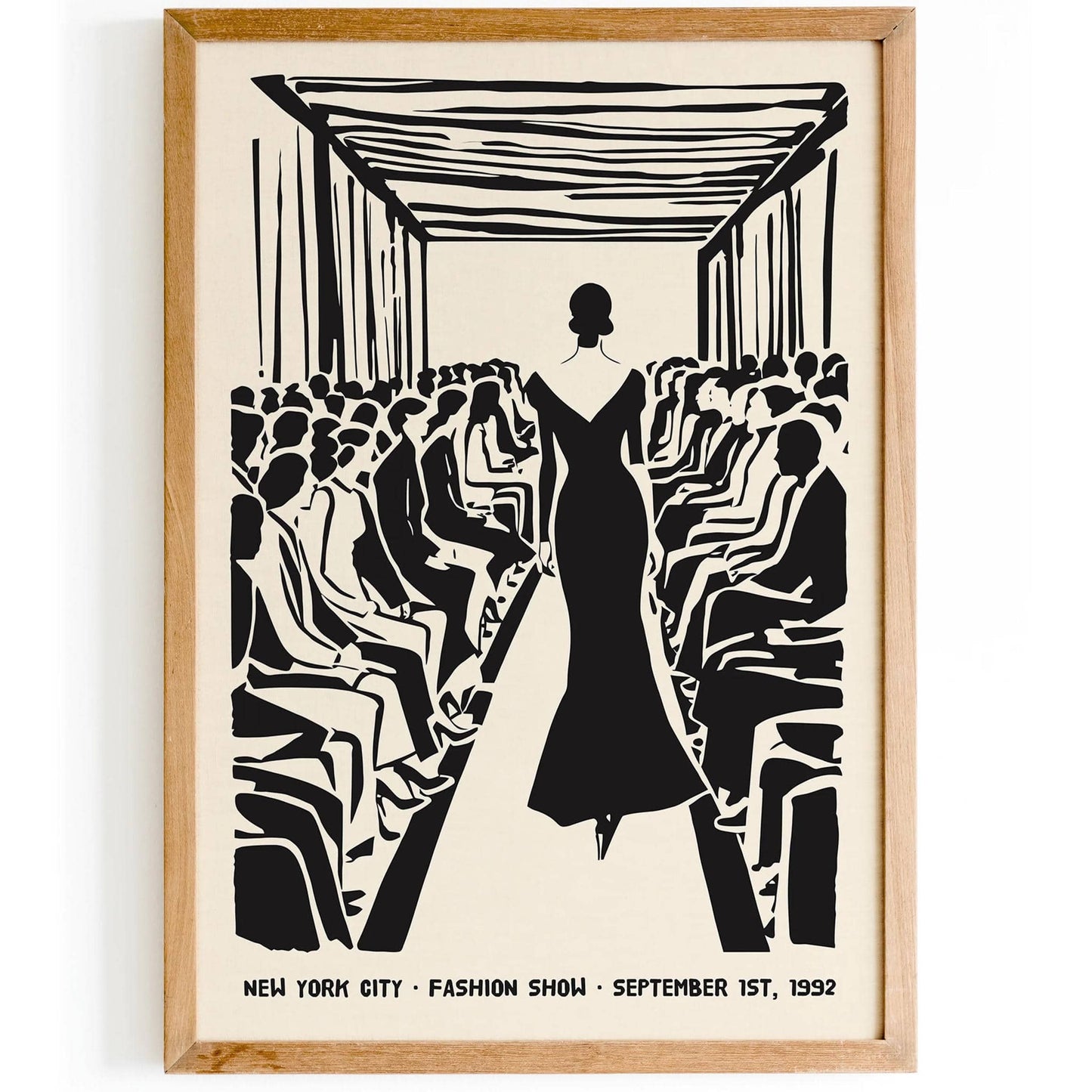 NYC Fashion Show 1992 BW Poster - HypeSheriff