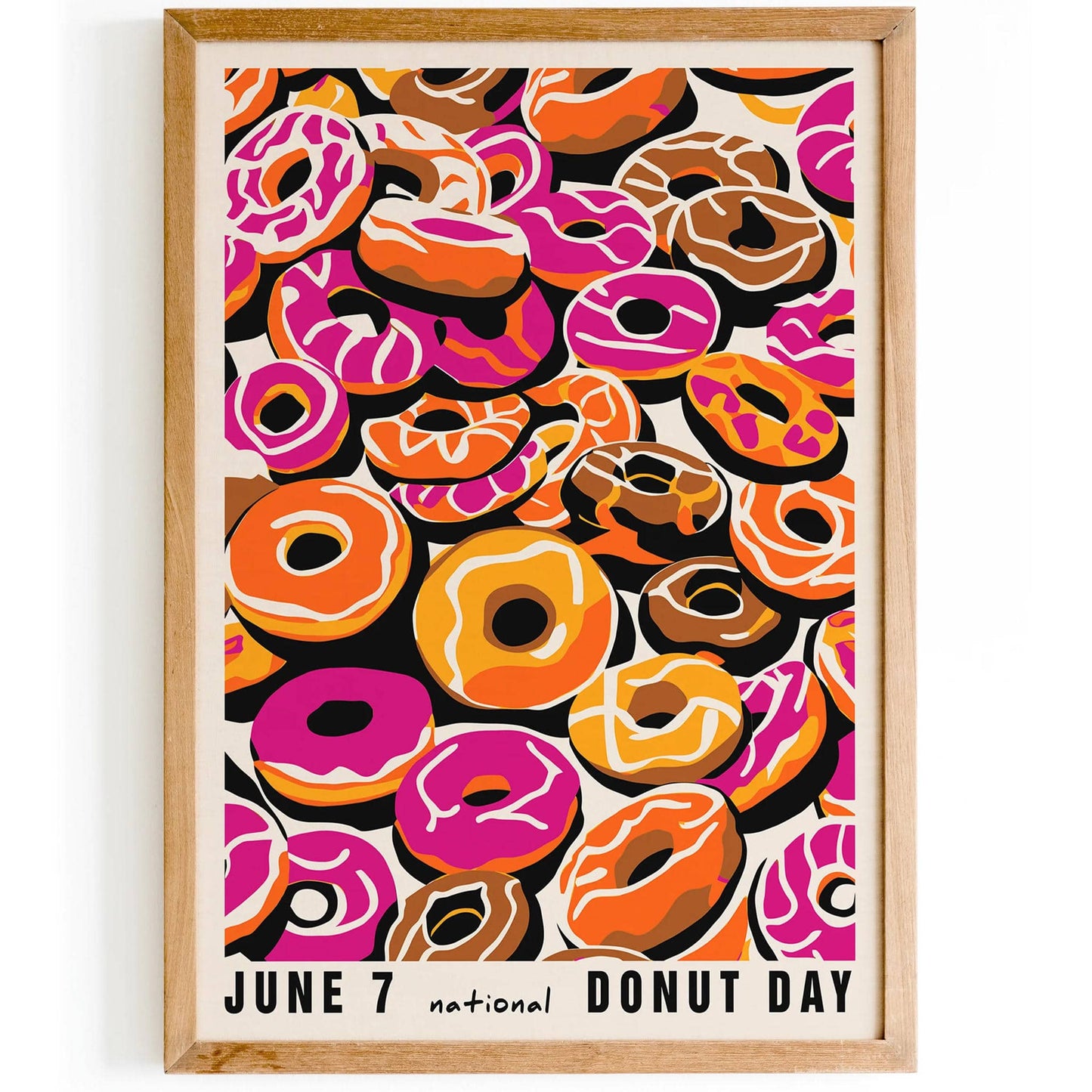 Donut Day Pink Kitchen Poster - HypeSheriff