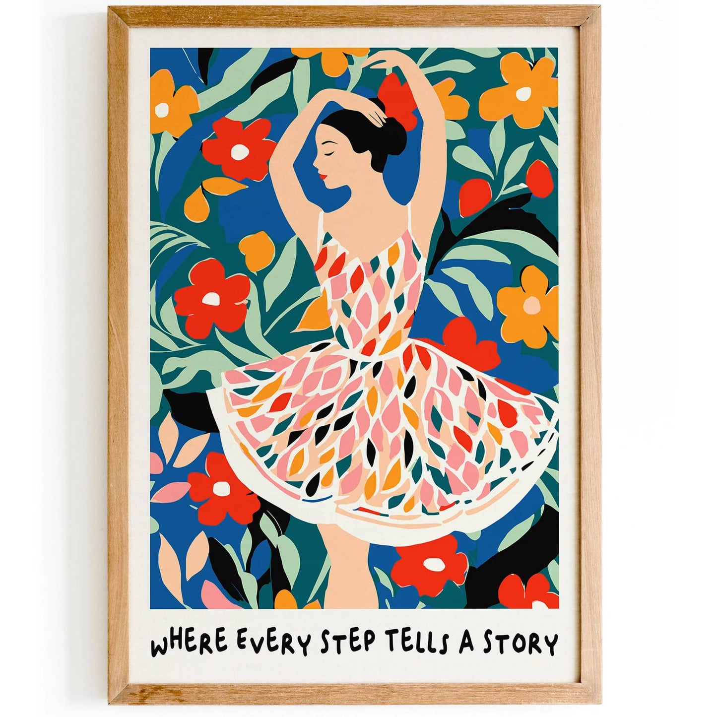 Colorful Ballerina - Cute Wall Art - HypeSheriff