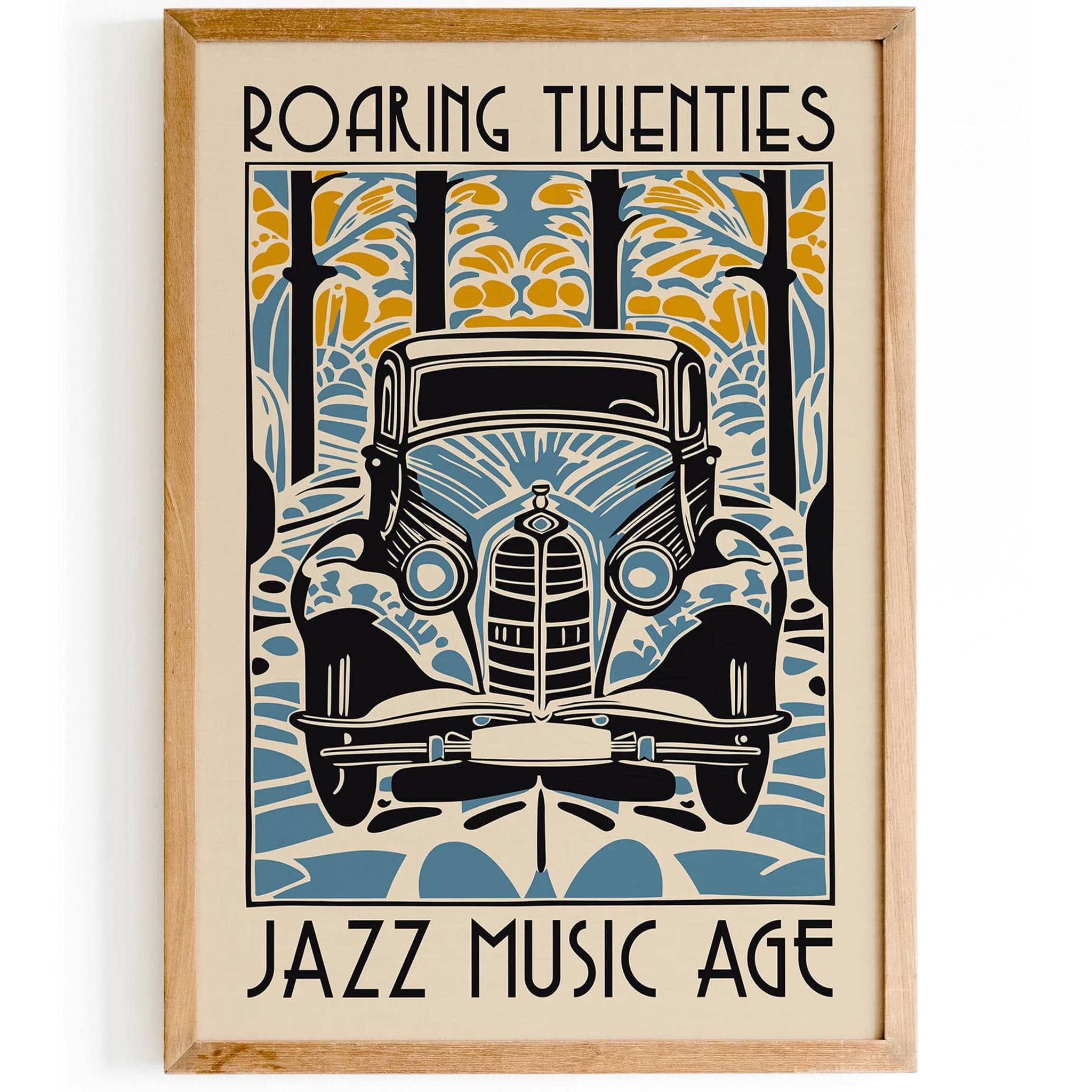 Roaring Twenties Jazz Music Age Old Car Art Print – HypeSheriff