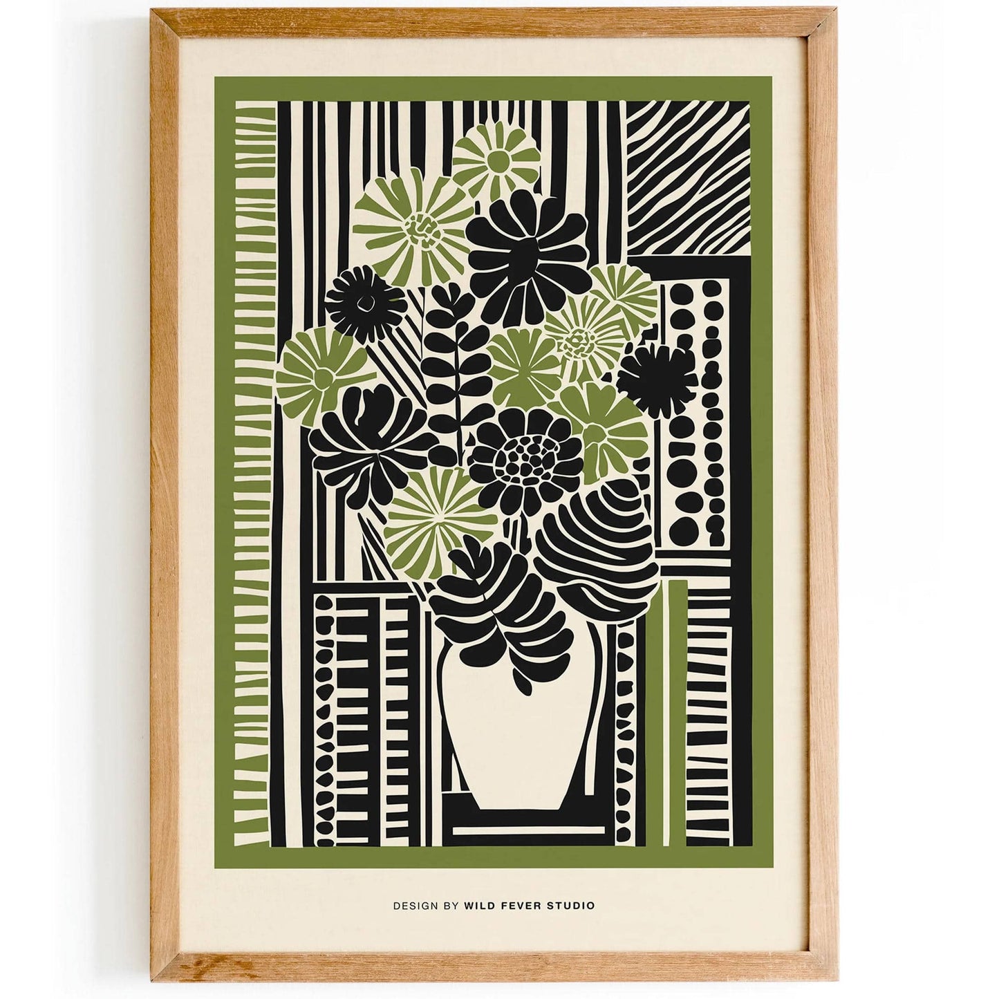 Farmhouse Wall Decor - Green Floral Print