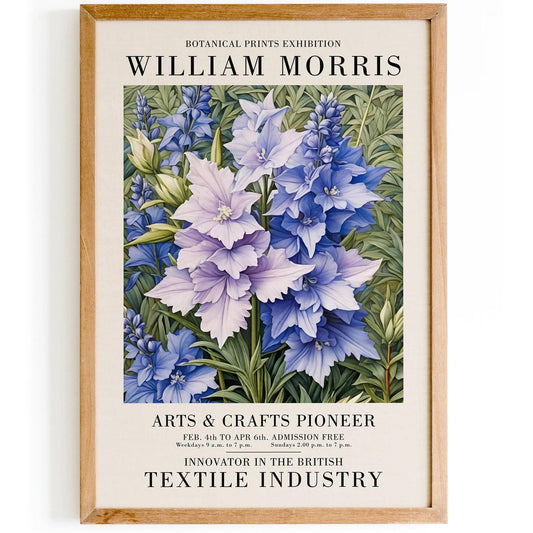 Purple Flowers W. Morris Inspired Poster - HypeSheriff