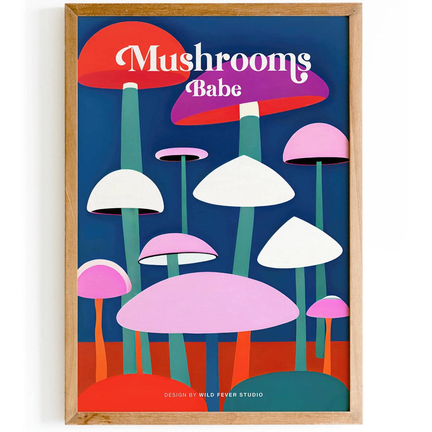Groovy Mushrooms Colorful Poster - HypeSheriff