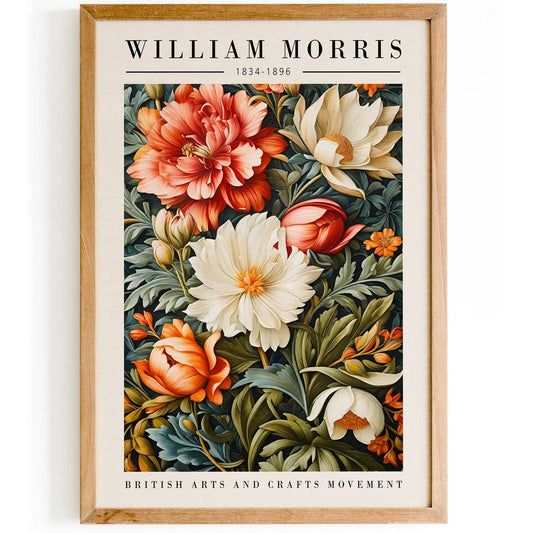 British Floral Bedroom Art Print - HypeSheriff