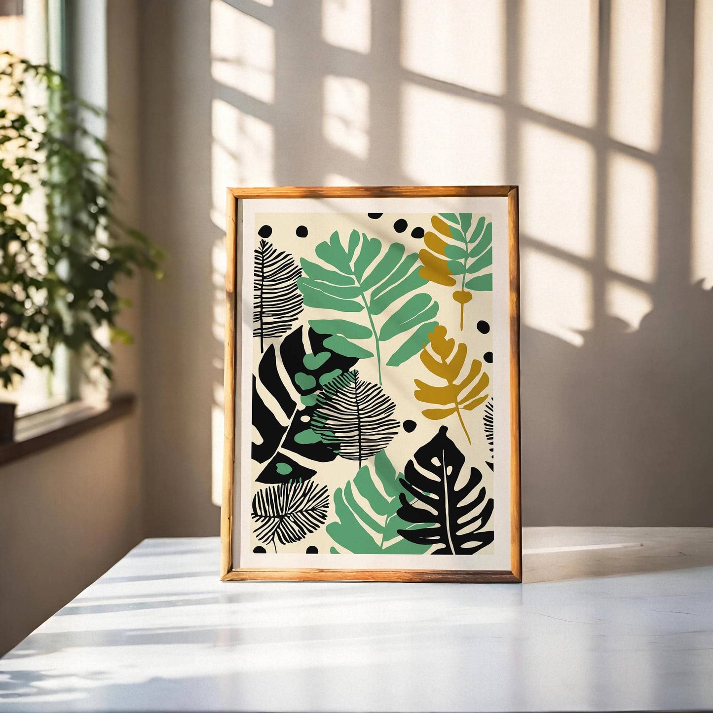 Modern Abstract Nature Green Art Print - HypeSheriff