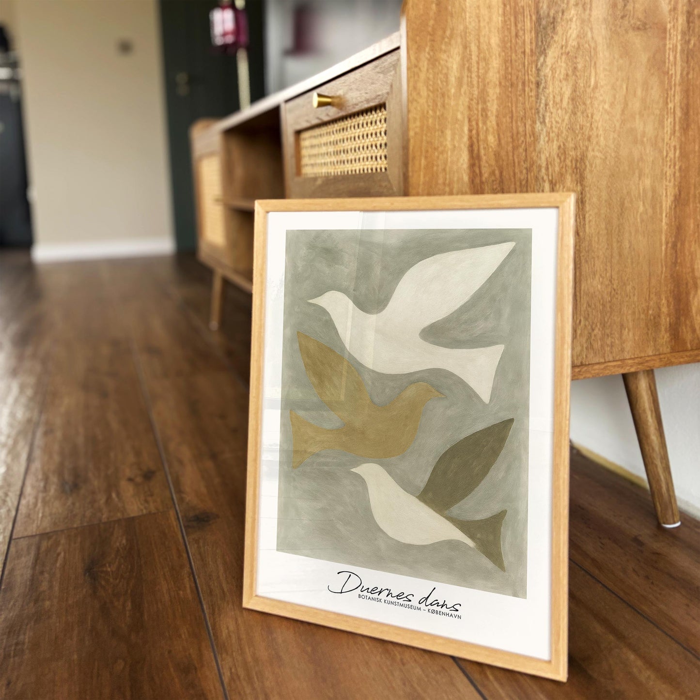 Dance of Doves Poster - Scandinavian Danish Art Print
