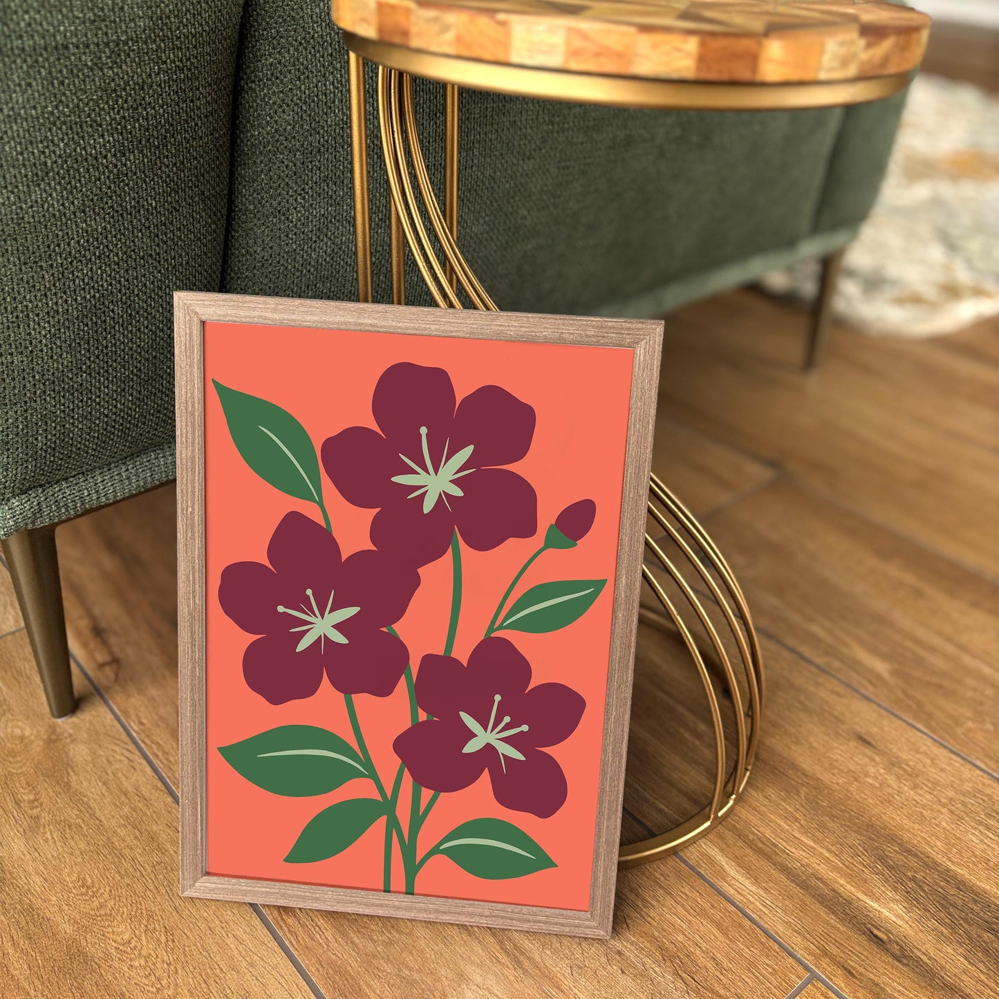 Azalea Flowers Poster - Colorful Bohemian Wall Art Print