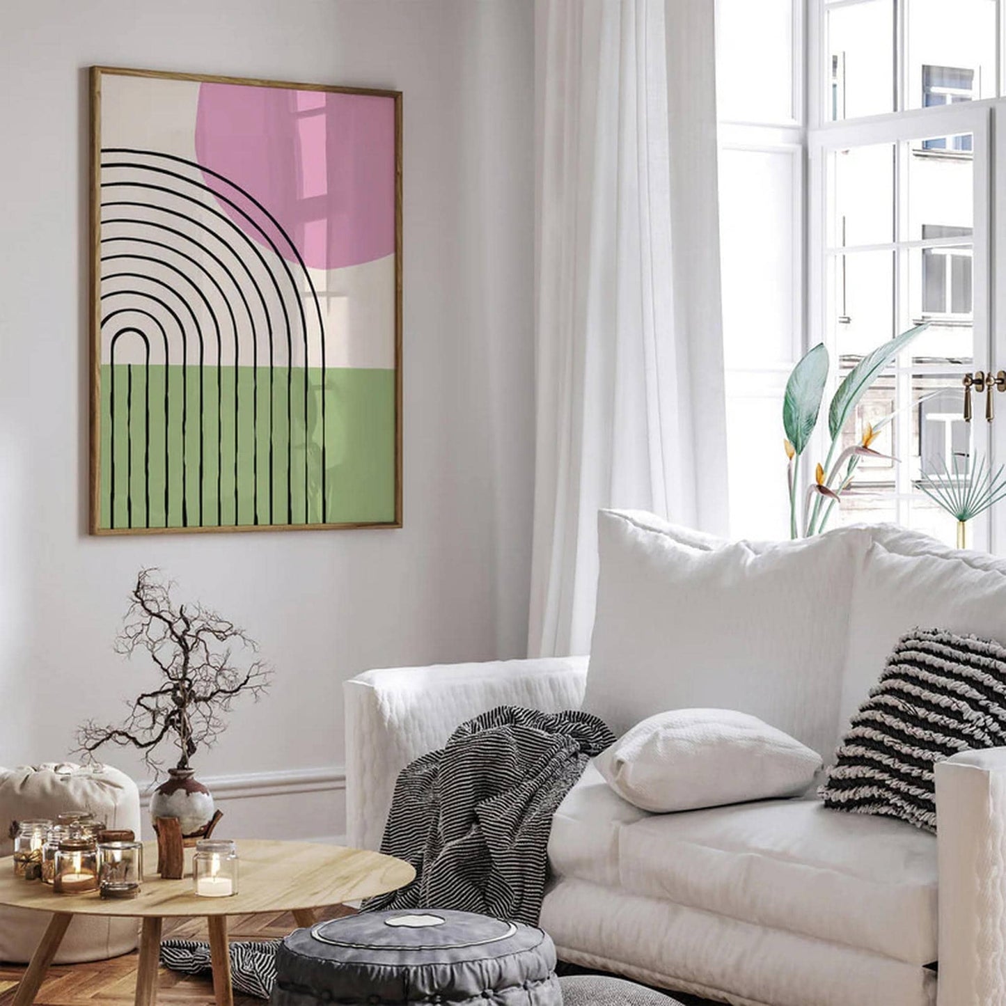 Mid Century Modern Pastel Wall Art - HypeSheriff