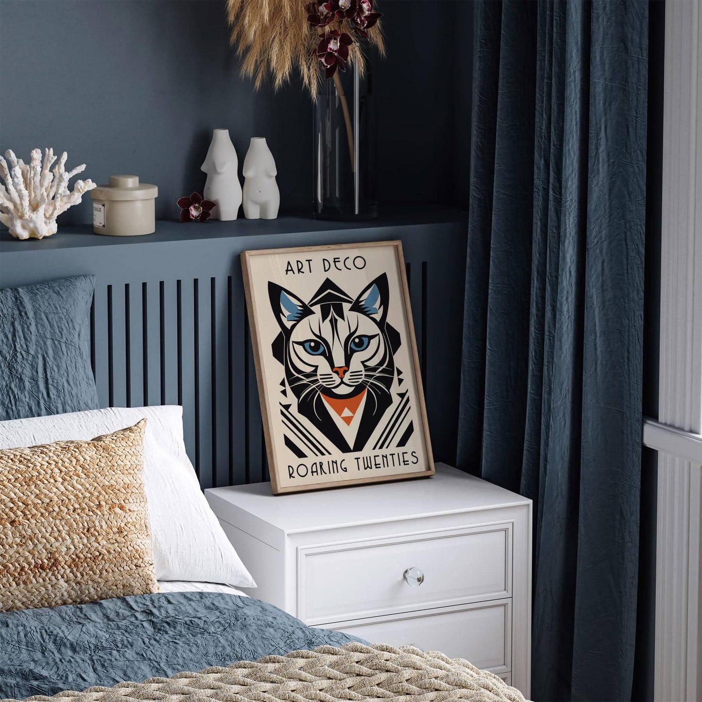 Art Deco Roaring Twenties Cat Poster