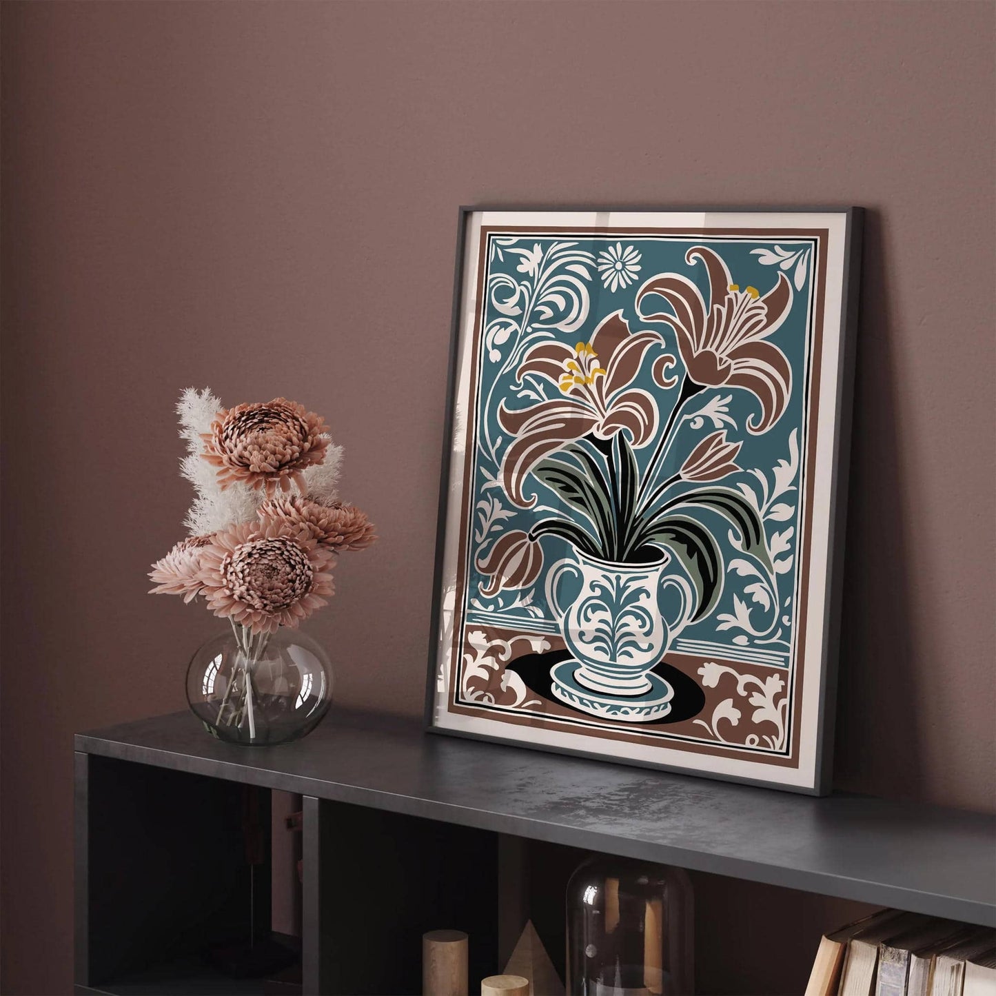 Rococo Revival Floral Vintage Wall Art Print