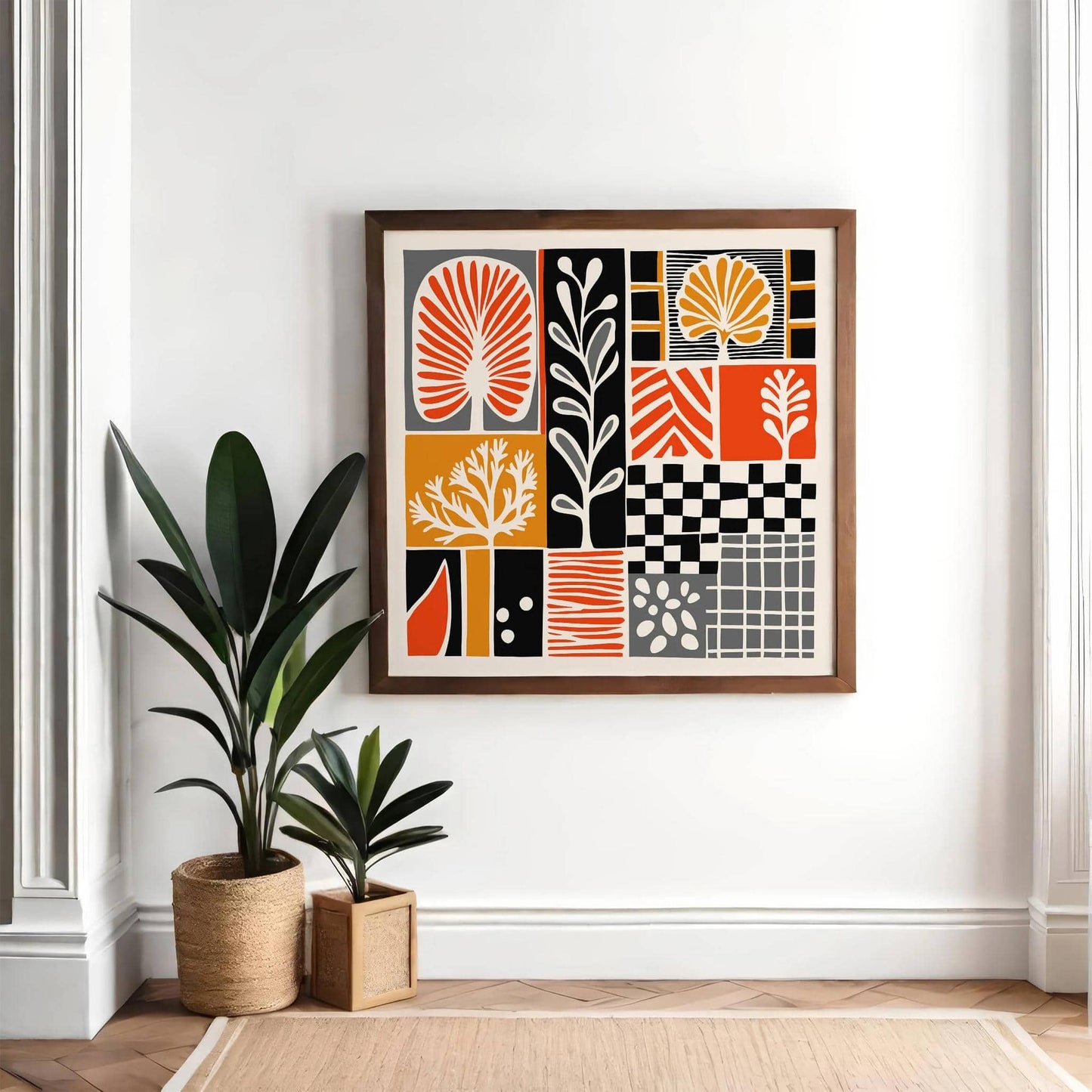 Abstract Retro Art Print – Square Wall Decor