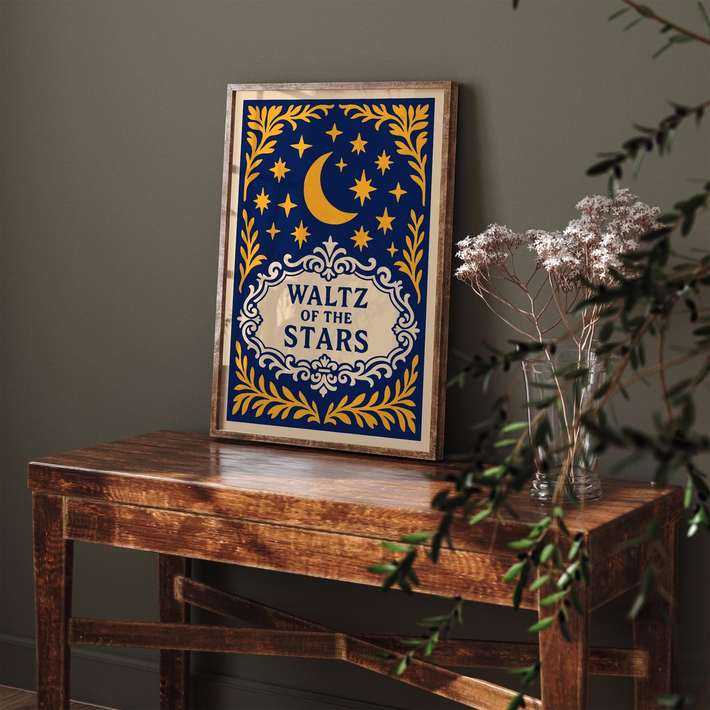 Waltz of the Stars Poster - Rococo Revival Celestial Art Print