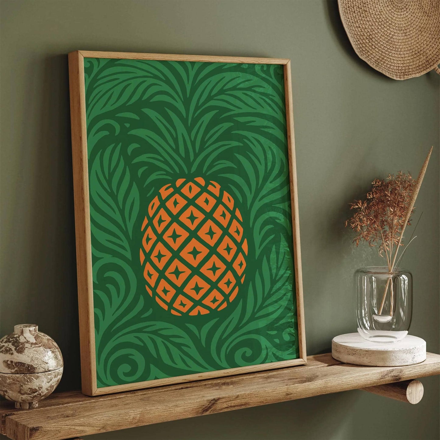 Kitchen Wall Art - Tropical Pineapple Print