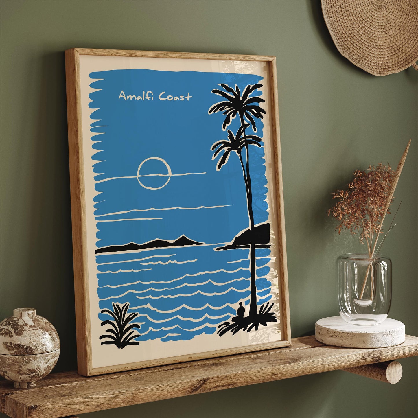 Amalfi Coast Minimalist Travel Poster
