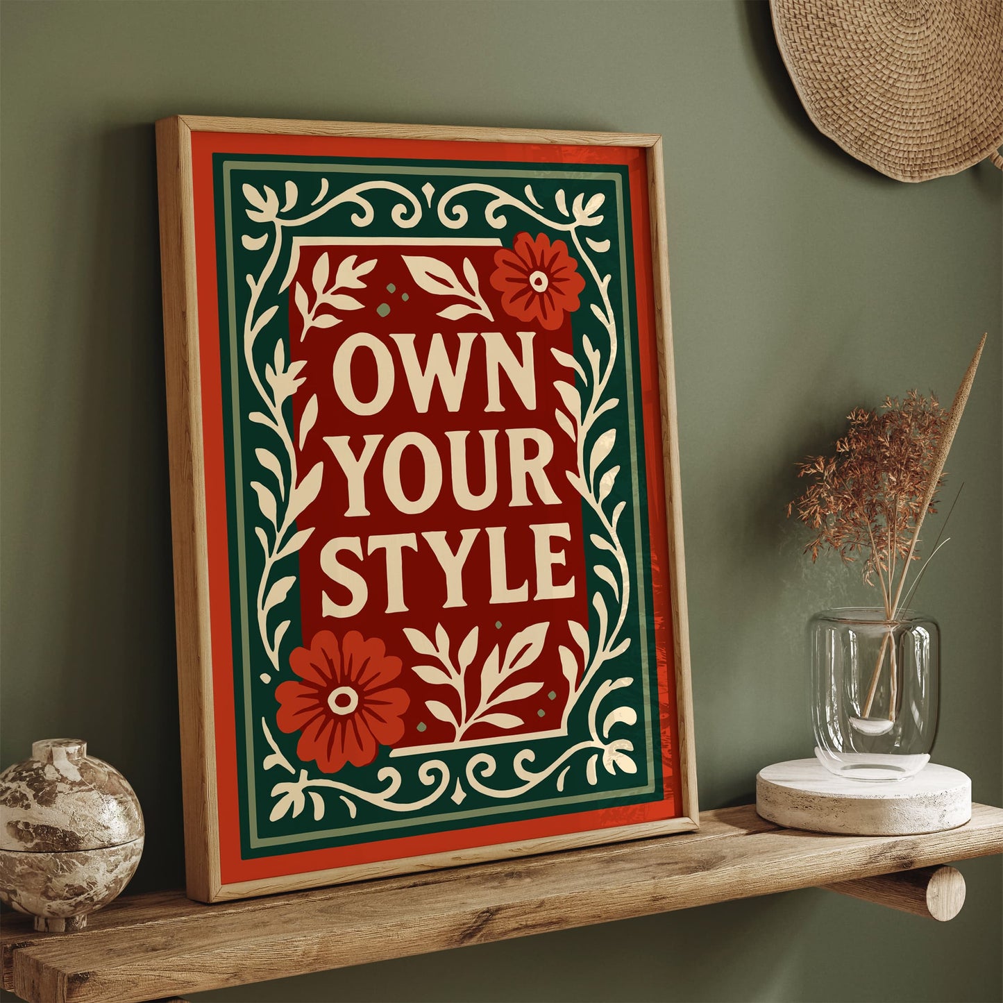 Own Your Style Quote Poster, Fashion Room Decor