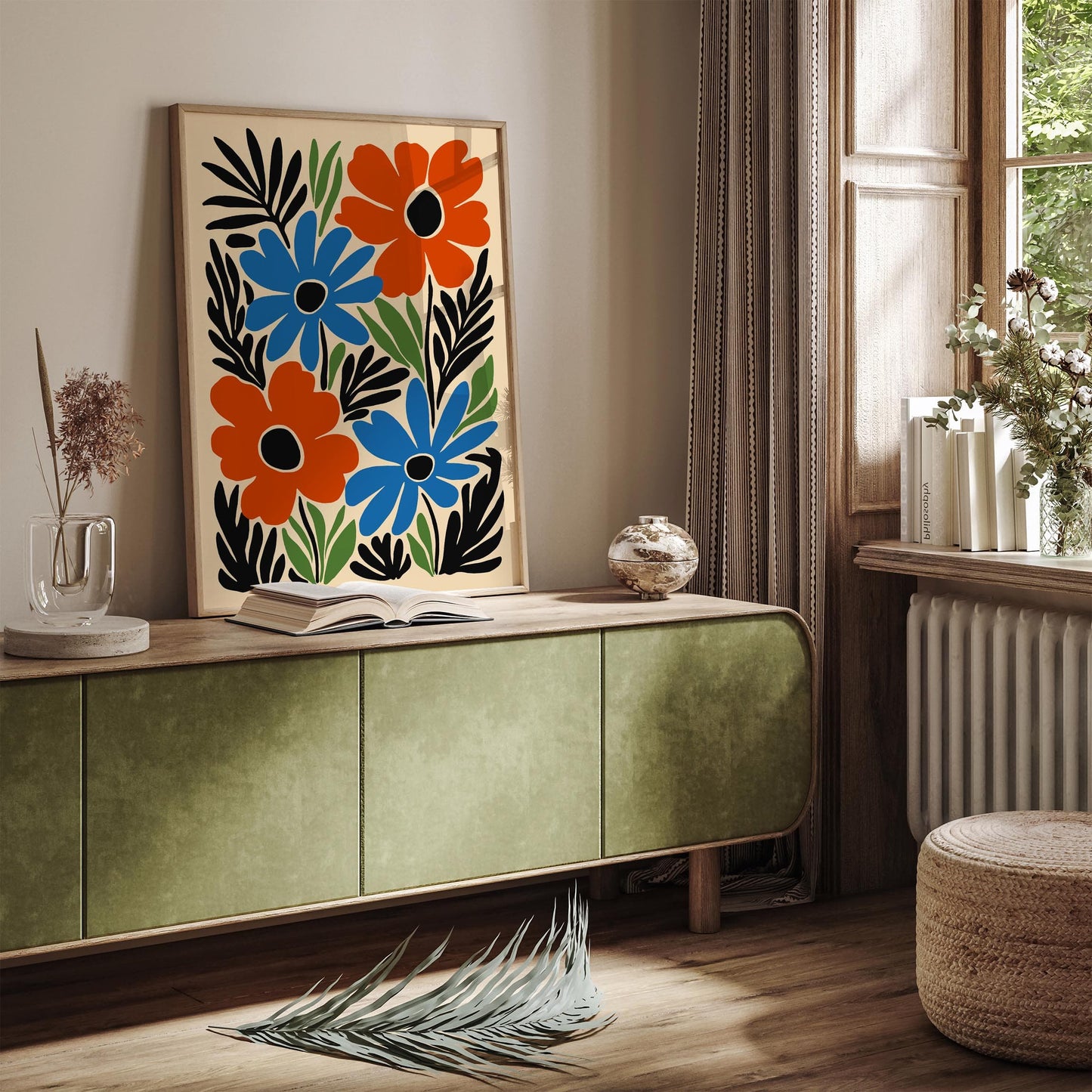 Retro Bold Floral Poster
