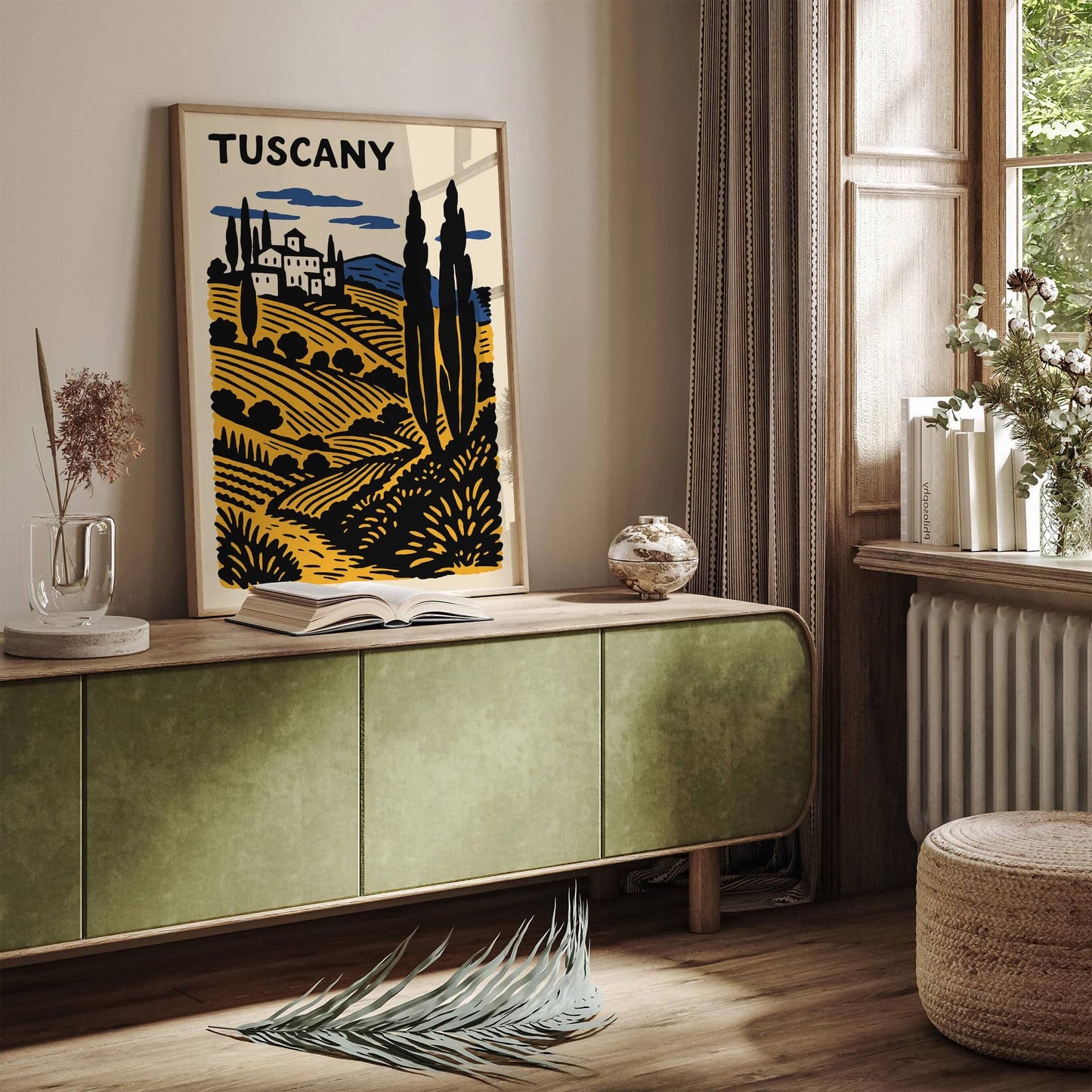 Tuscany Italy Poster - Retro Travel Art Print