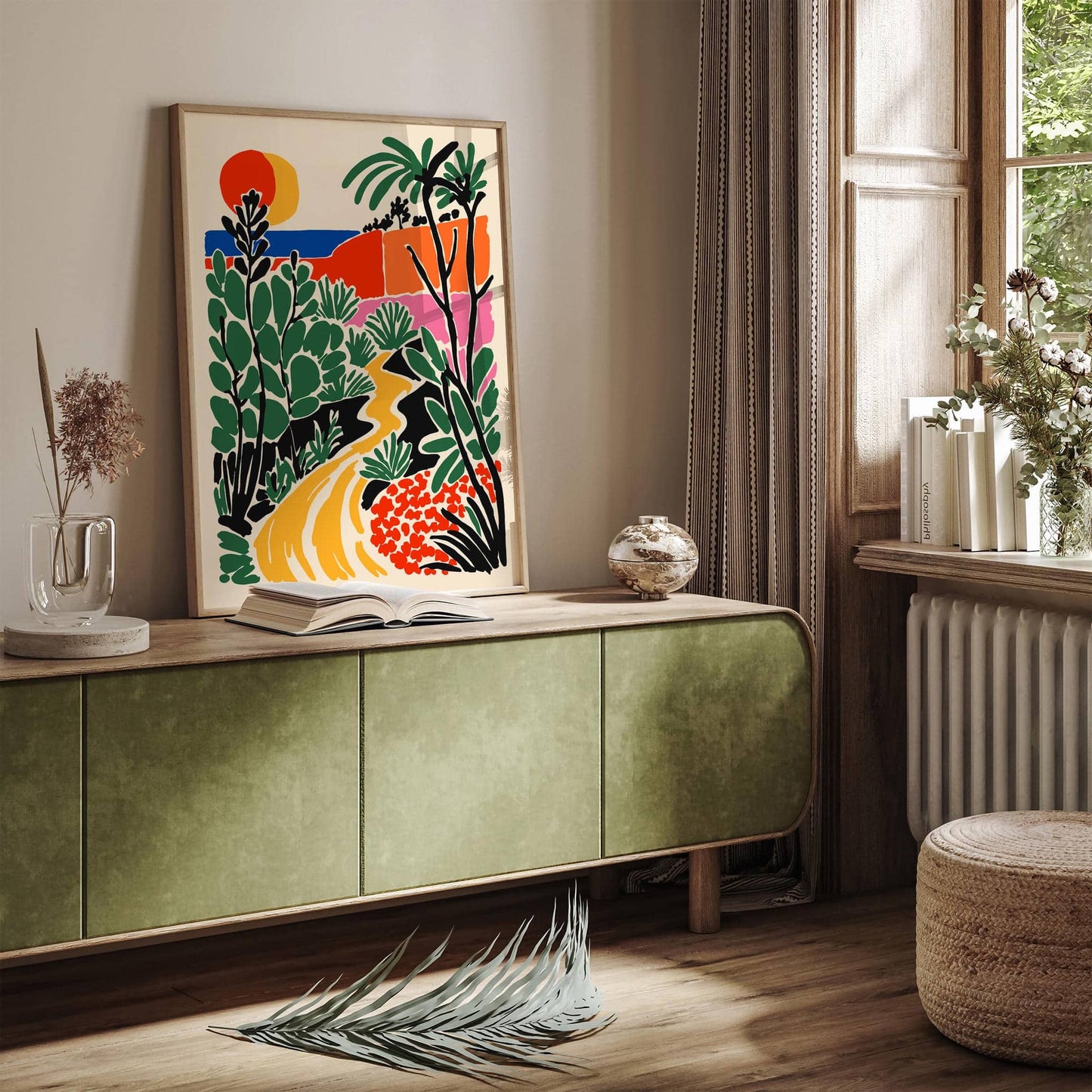 Colorful Tropical Landscape Art Print