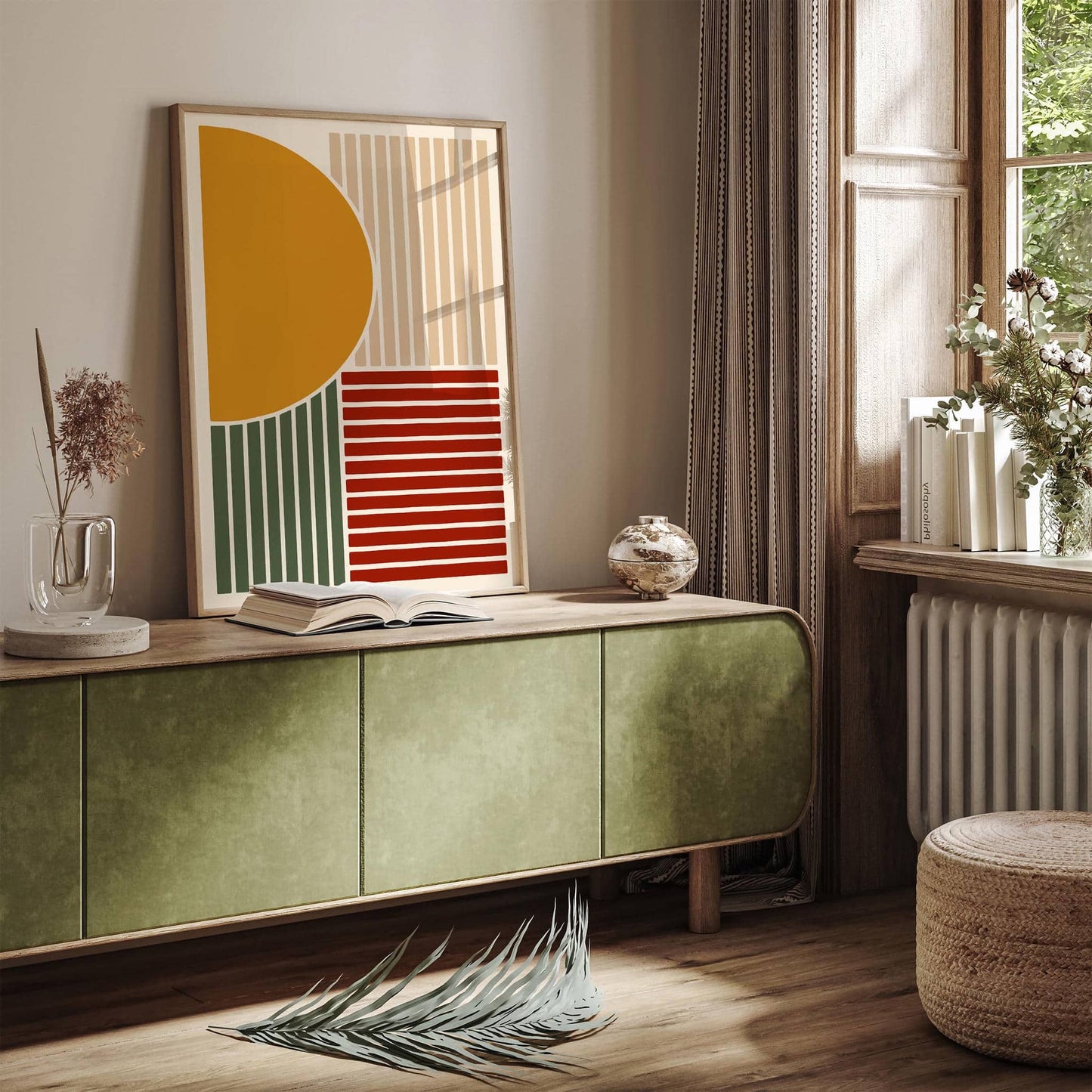 Mid Century Modern Print - Geometric Trendy Wall Art 2025