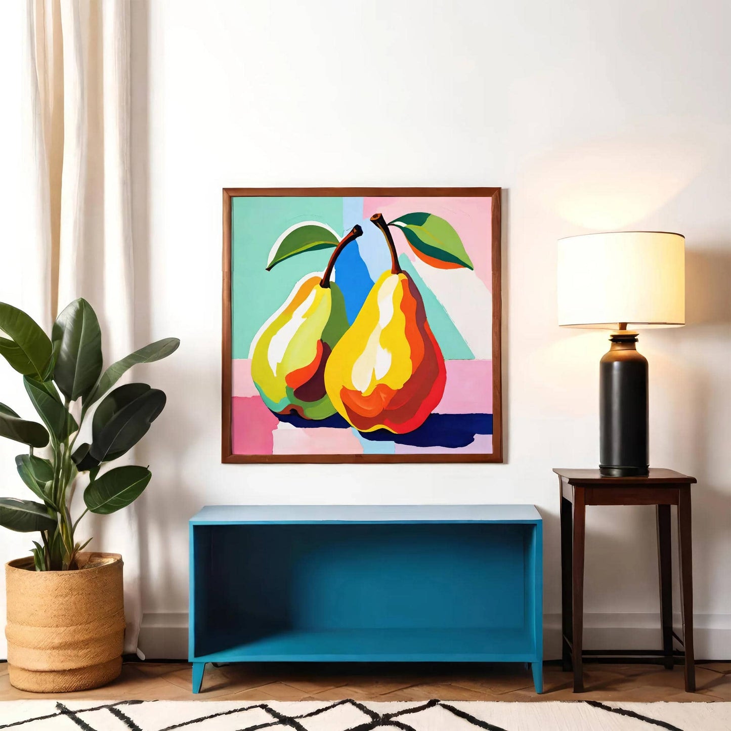 Colorful Pears Fruit Art Print