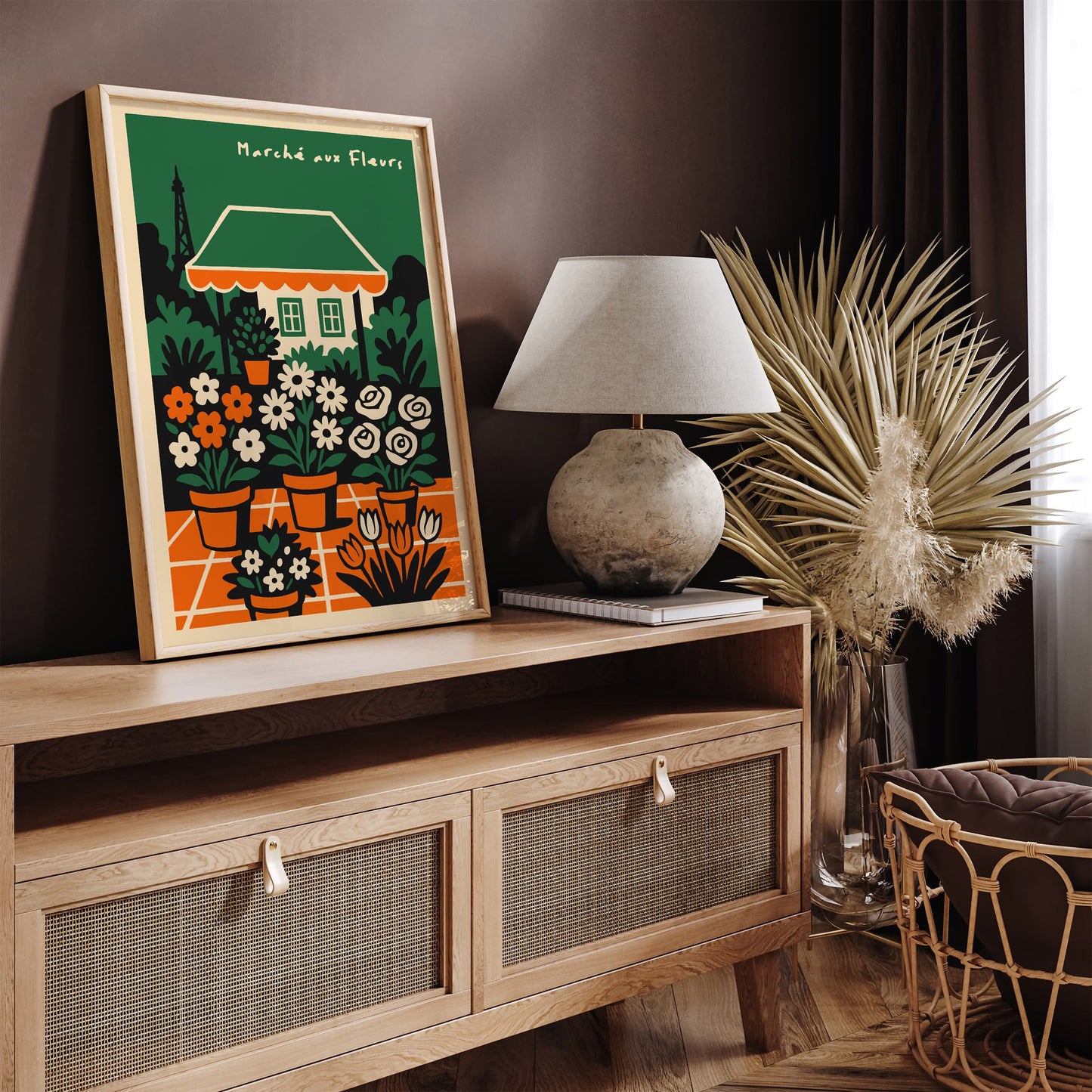 French Flowers Market Paris Poster