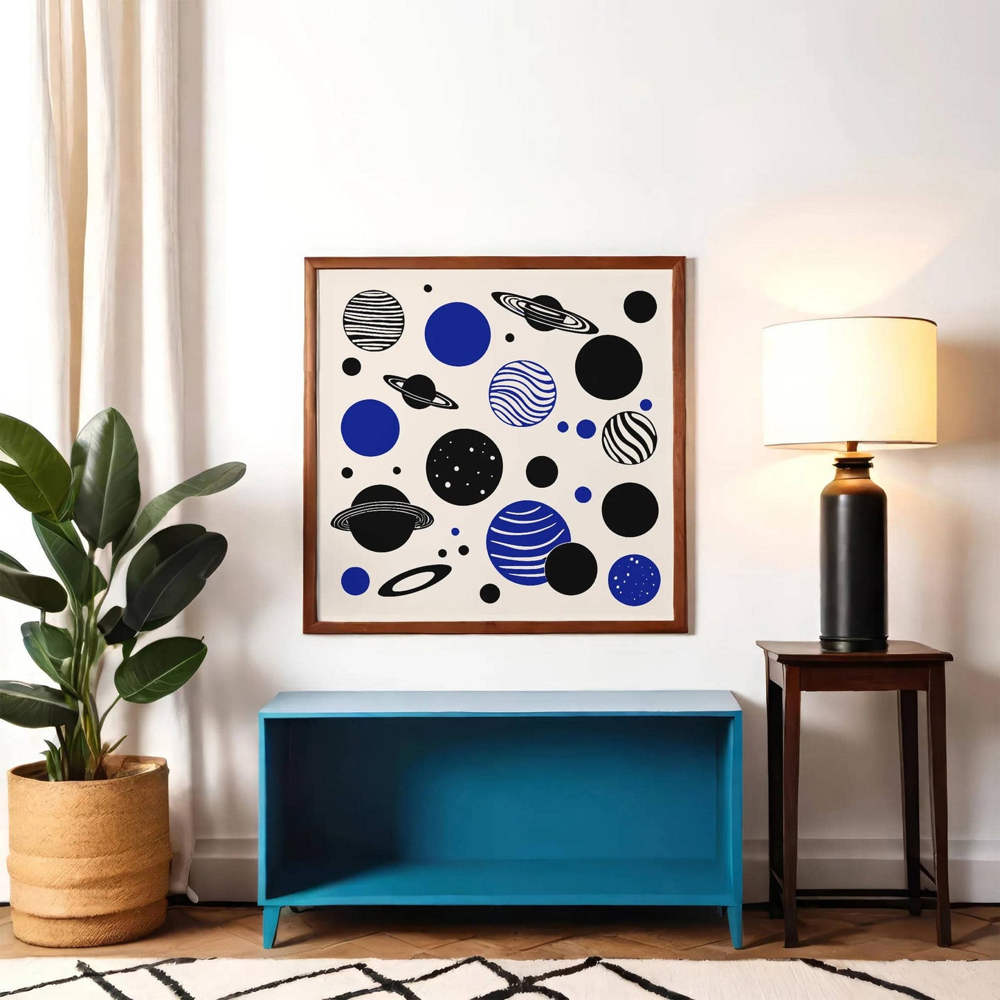 Aesthetic Cosmos Square Art Print for Kids Room - HypeSheriff
