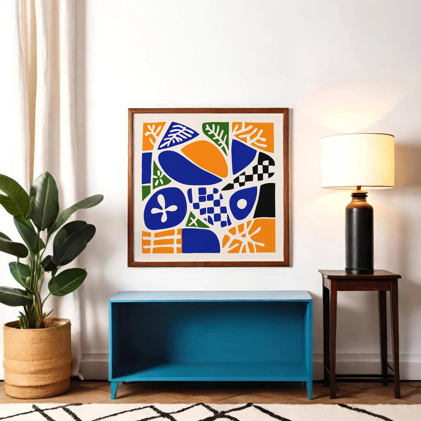 Paper Cutouts Abstract Square Art Print 2024 - HypeSheriff