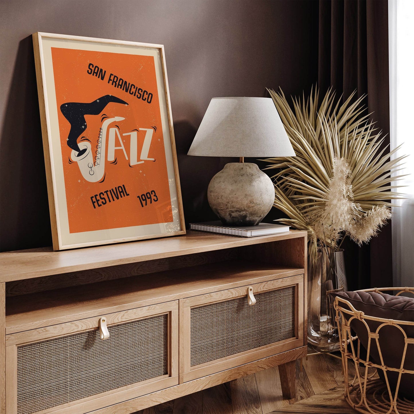 San Francisco Jazz Festival Orange Poster - HypeSheriff