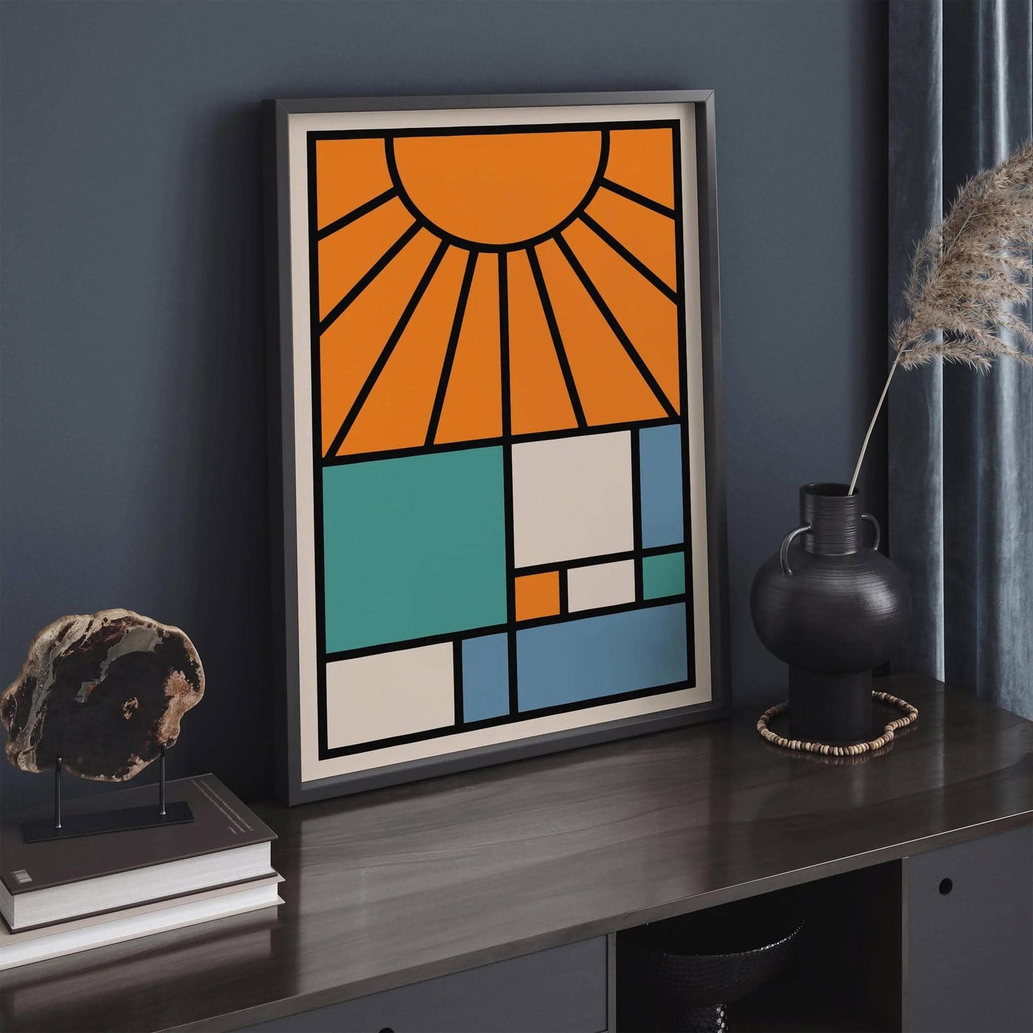 Modern Aesthetic Sun Bauhaus Poster