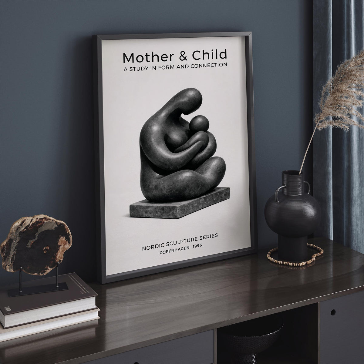 Mother and Child Scandinavian Art Poster