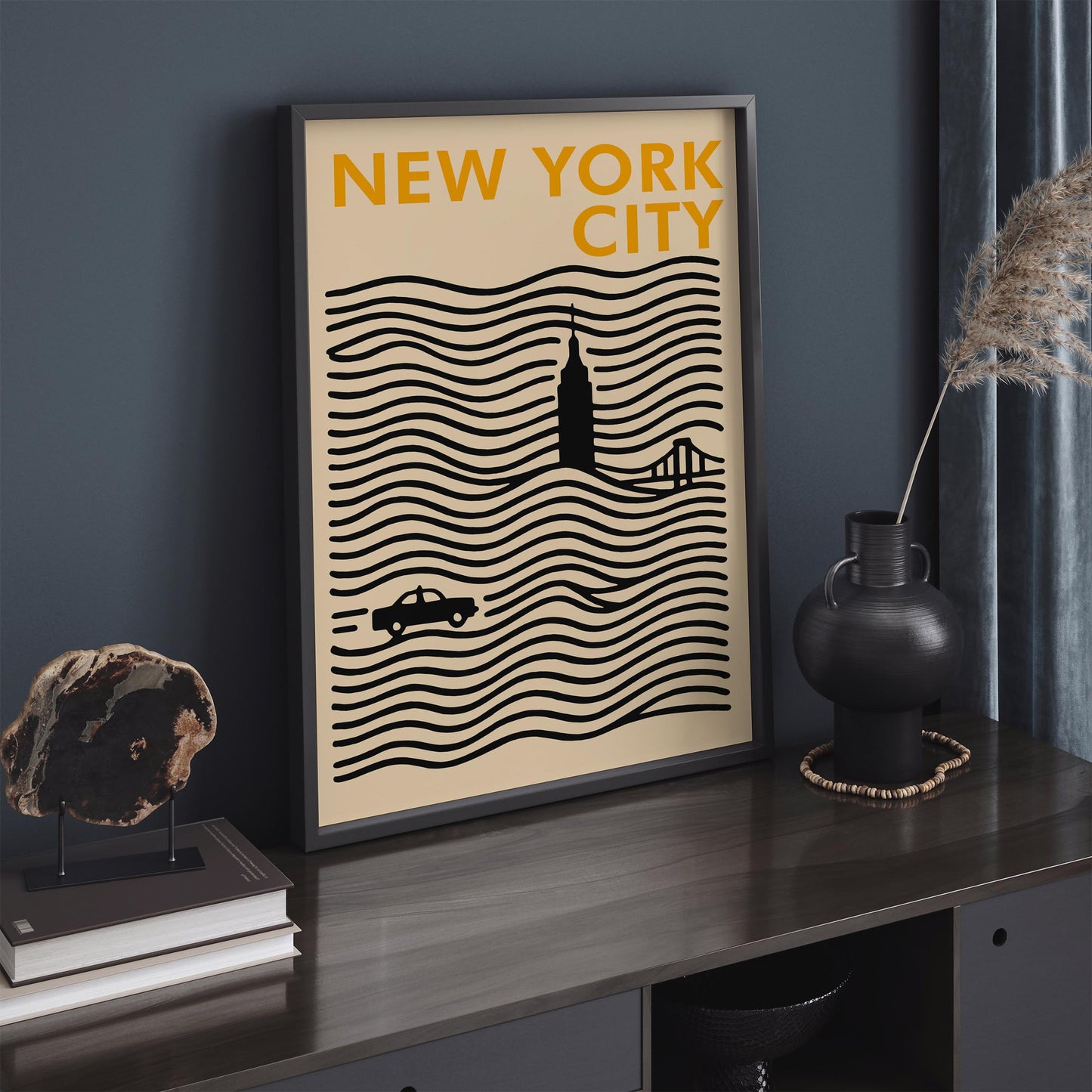 Modern New York City Poster - Minimalist Travel Print