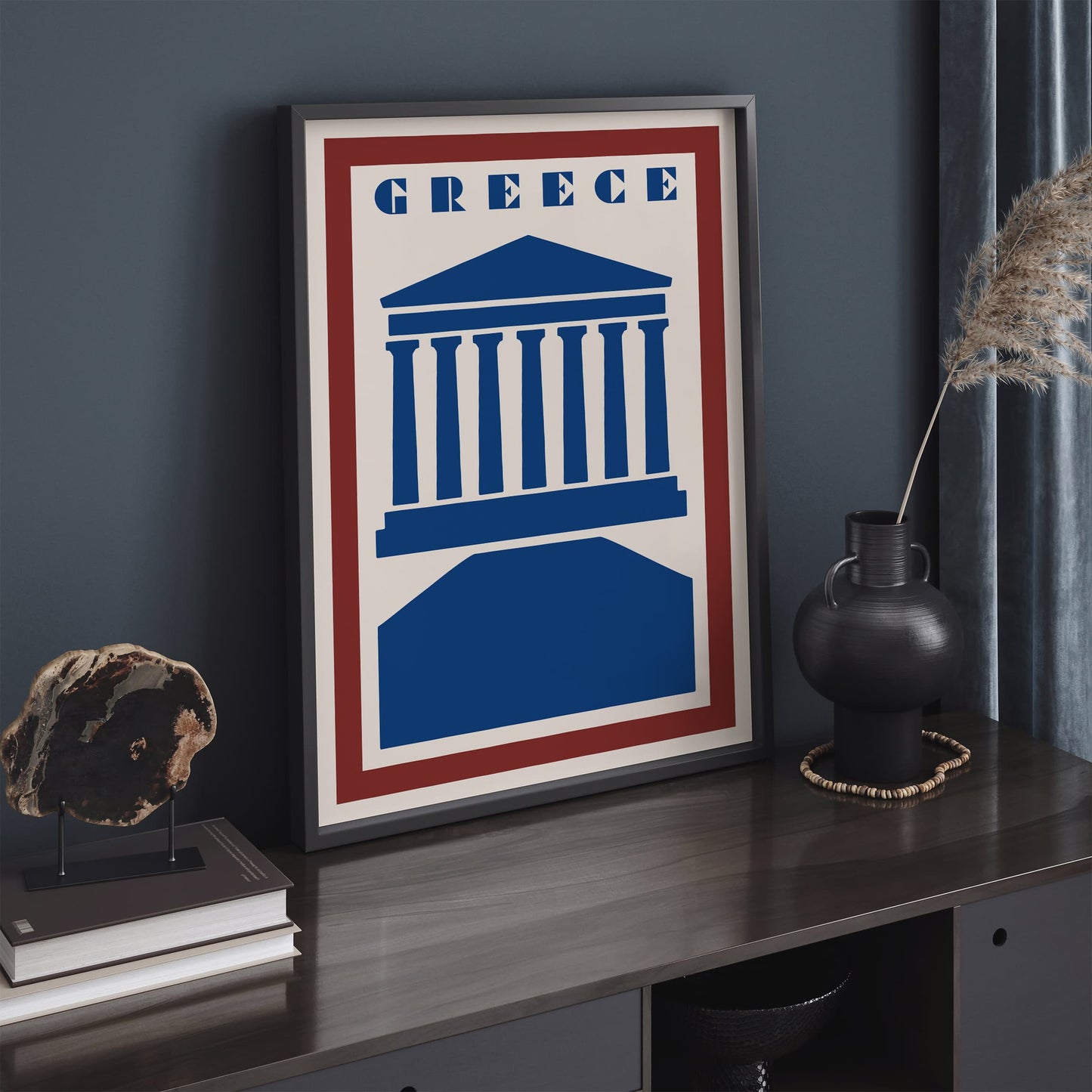 Greece Travel Poster - Retro Modern Art Print
