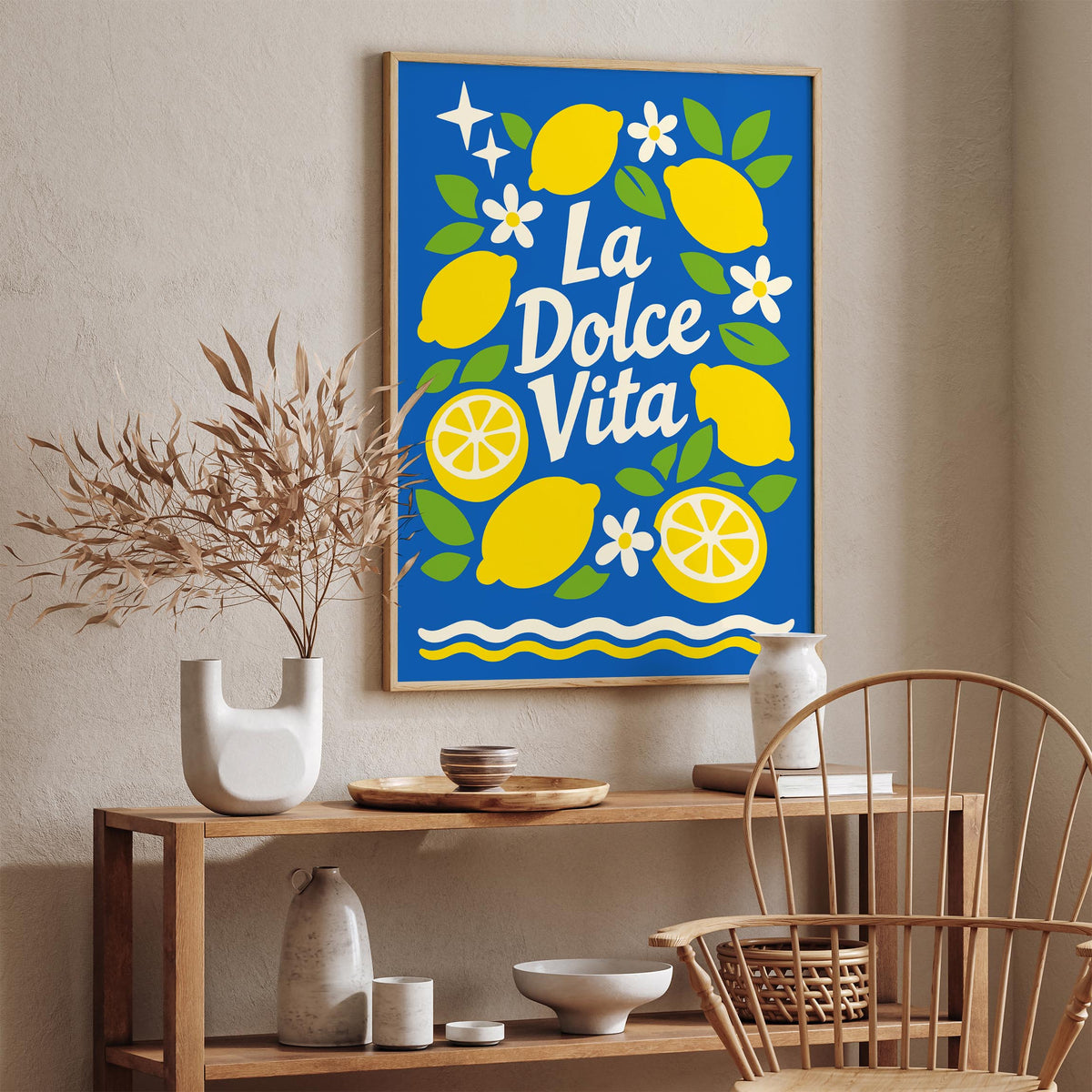 La Dolce Vita Lemon Quote Poster