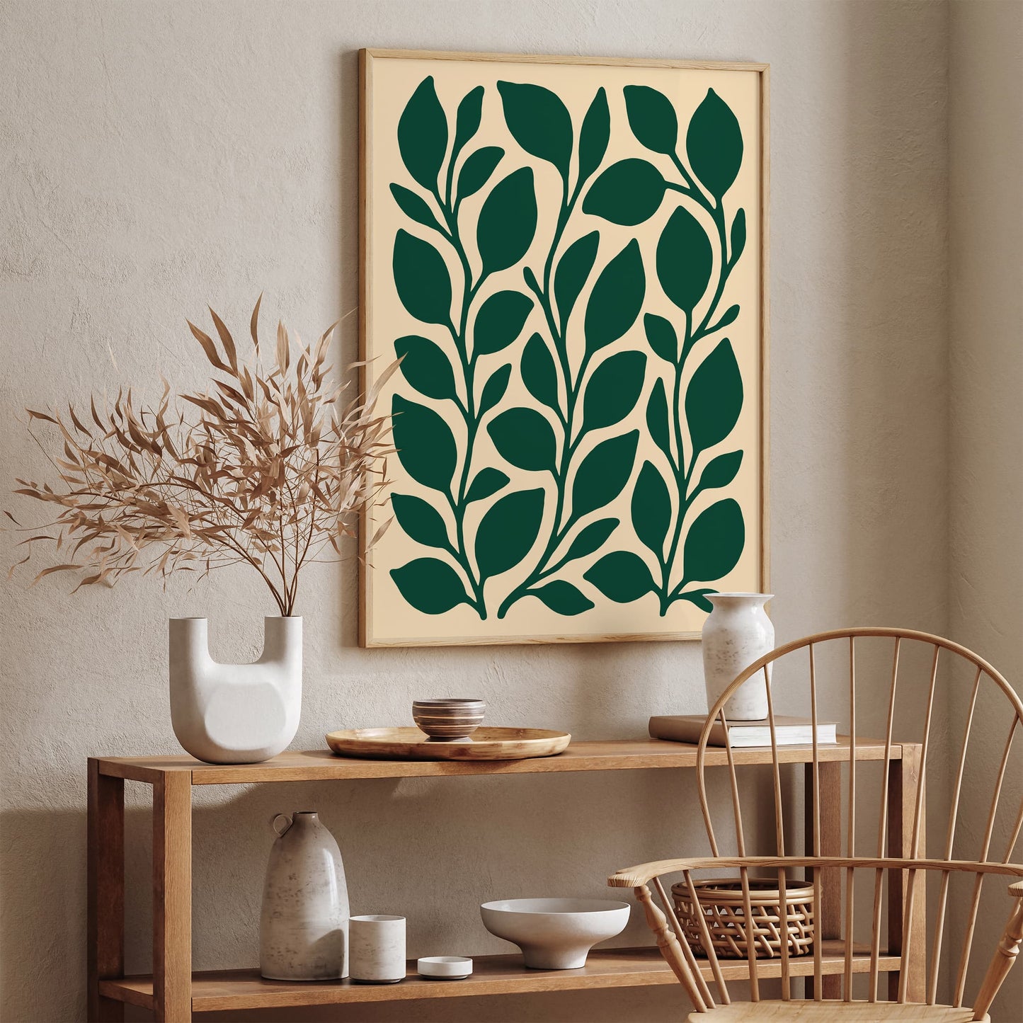 Green Abstract Botanical Poster