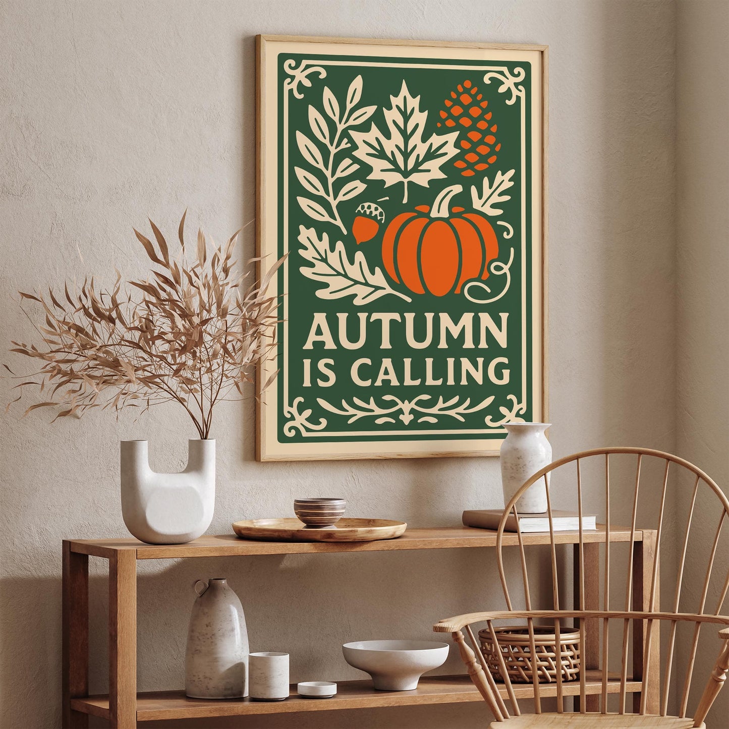 Autumn is Calling Poster - Cozy Autumn Home Decor