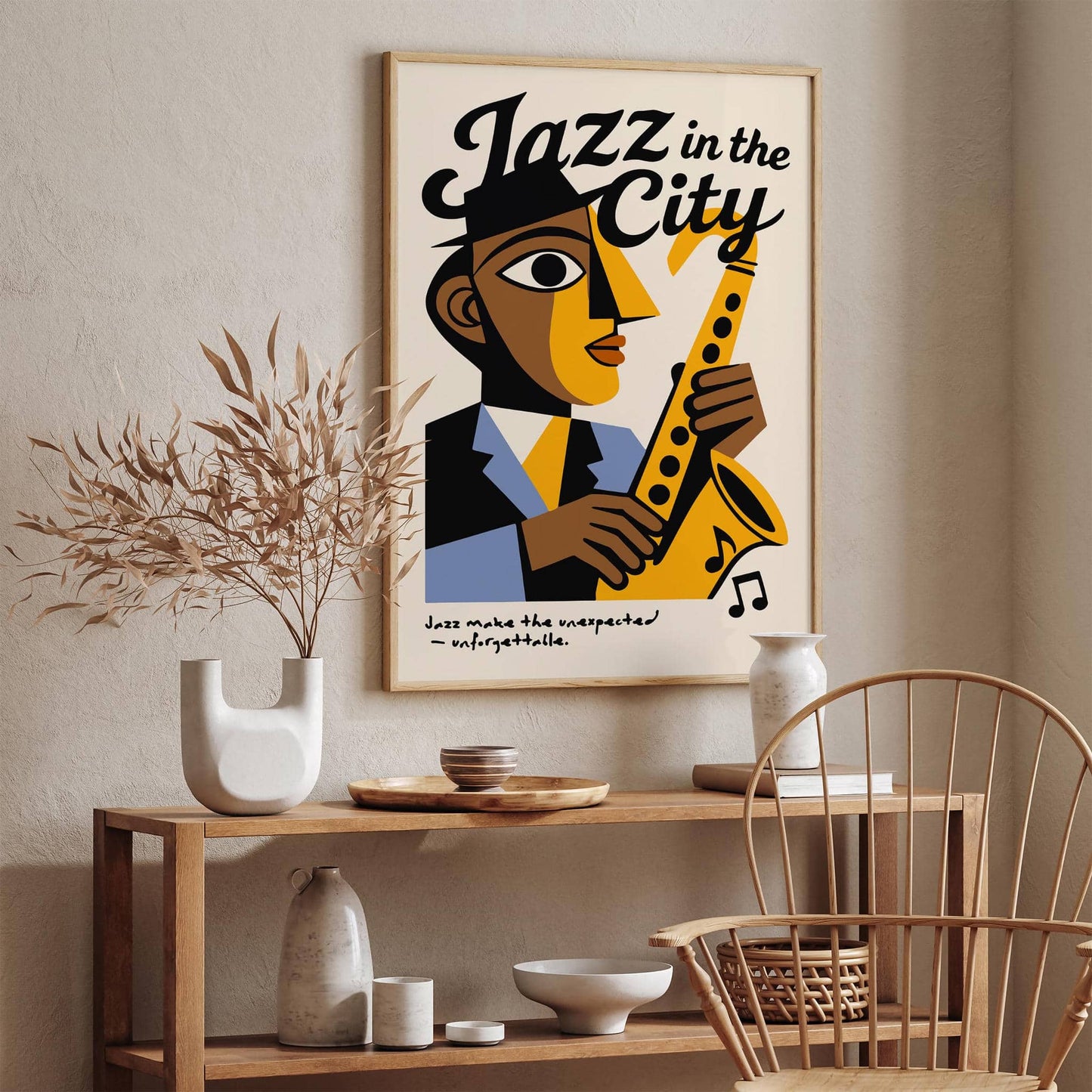 Jazz in the NYC City Music Poster