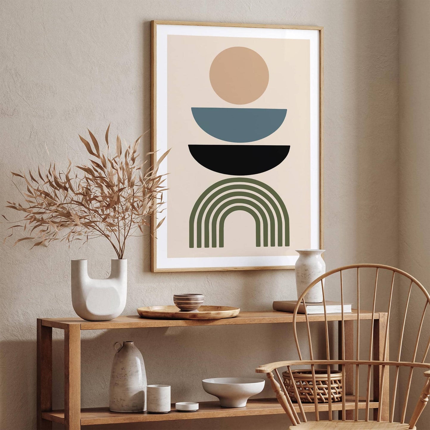 Modern Geometric Poster - Mancave Wall Decor