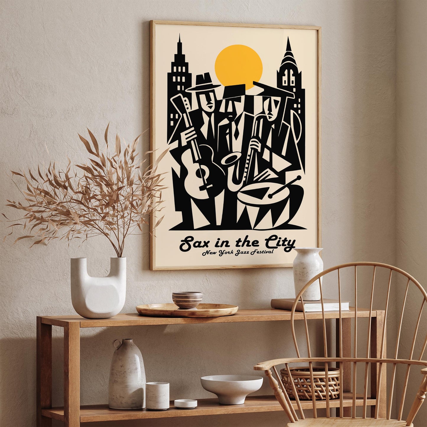 Sax in the City Poster - New York City Jazz Festival Print