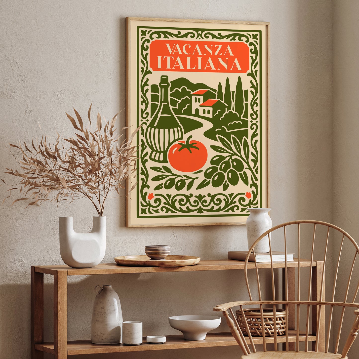 Italian Travel Poster – Vintage Rococo Wall Art
