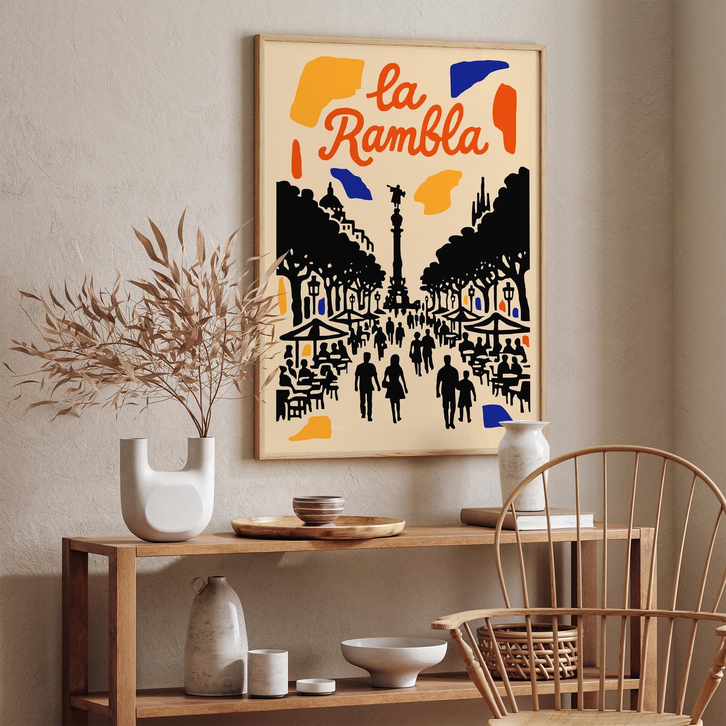 Barcelona La Rambla Travel Poster