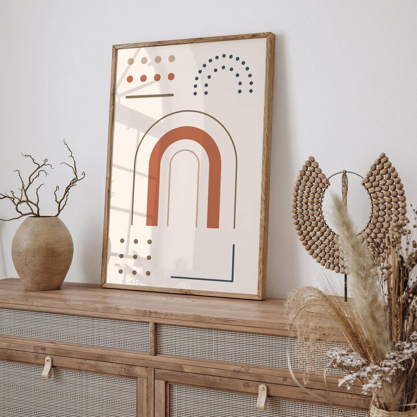 Modern Aesthetic Minimalist Art Print in Neutral Tones