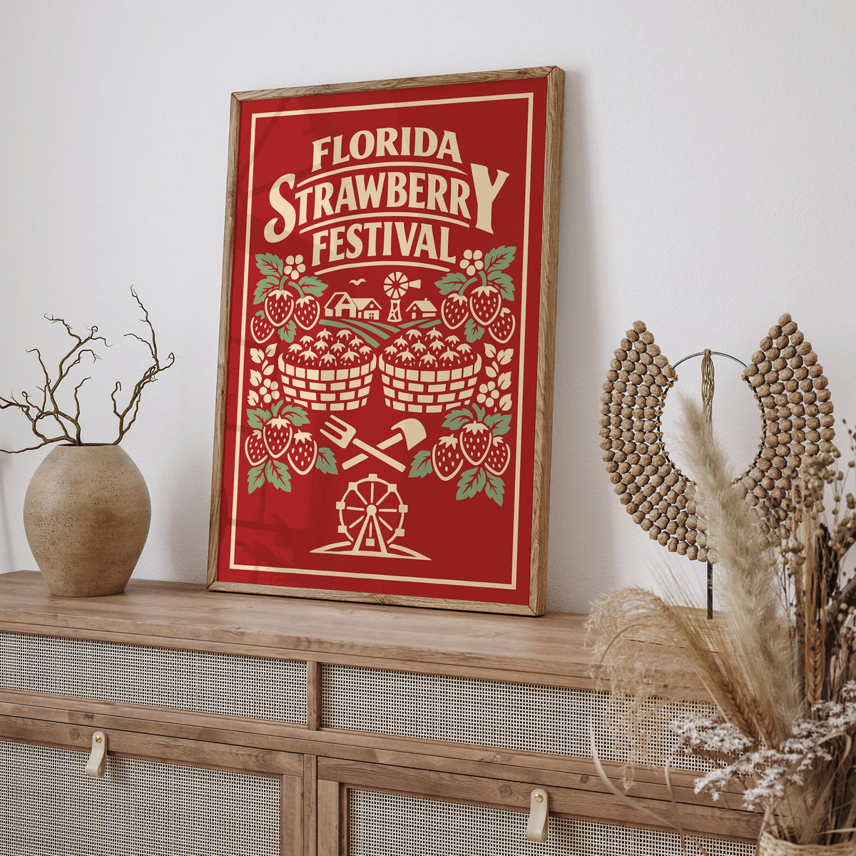 Vintage Florida Strawberry Festival Poster