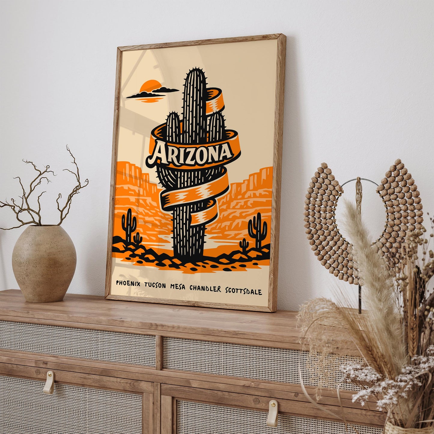 Arizona Saguaro Cactus Poster – Desert Wall Art