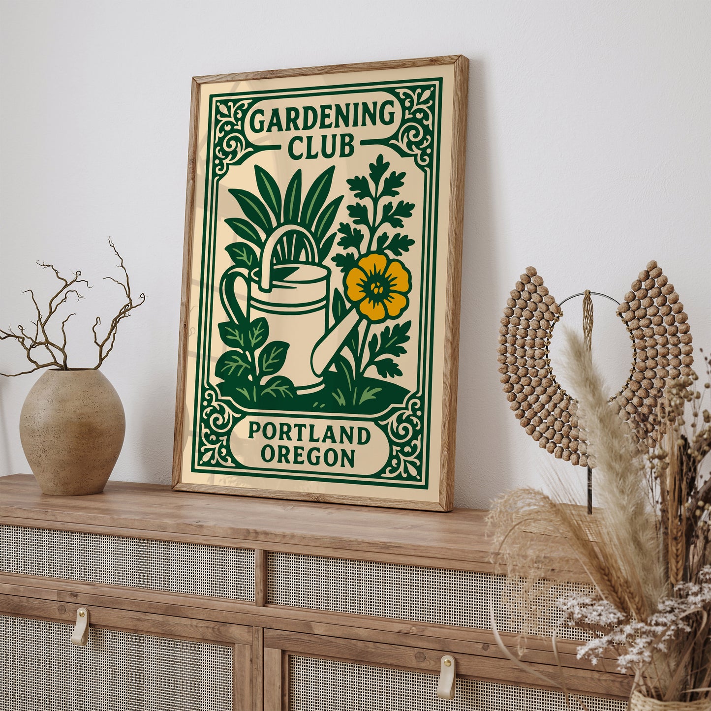 Portland Oregon Gardening Club Poster