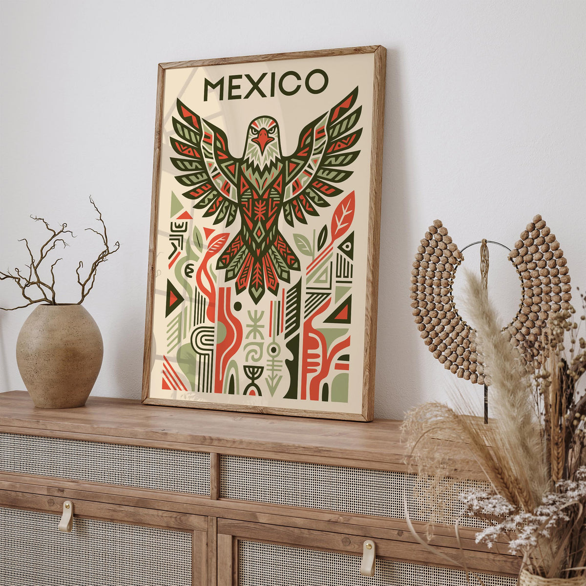 Mexico Eagle Art Poster