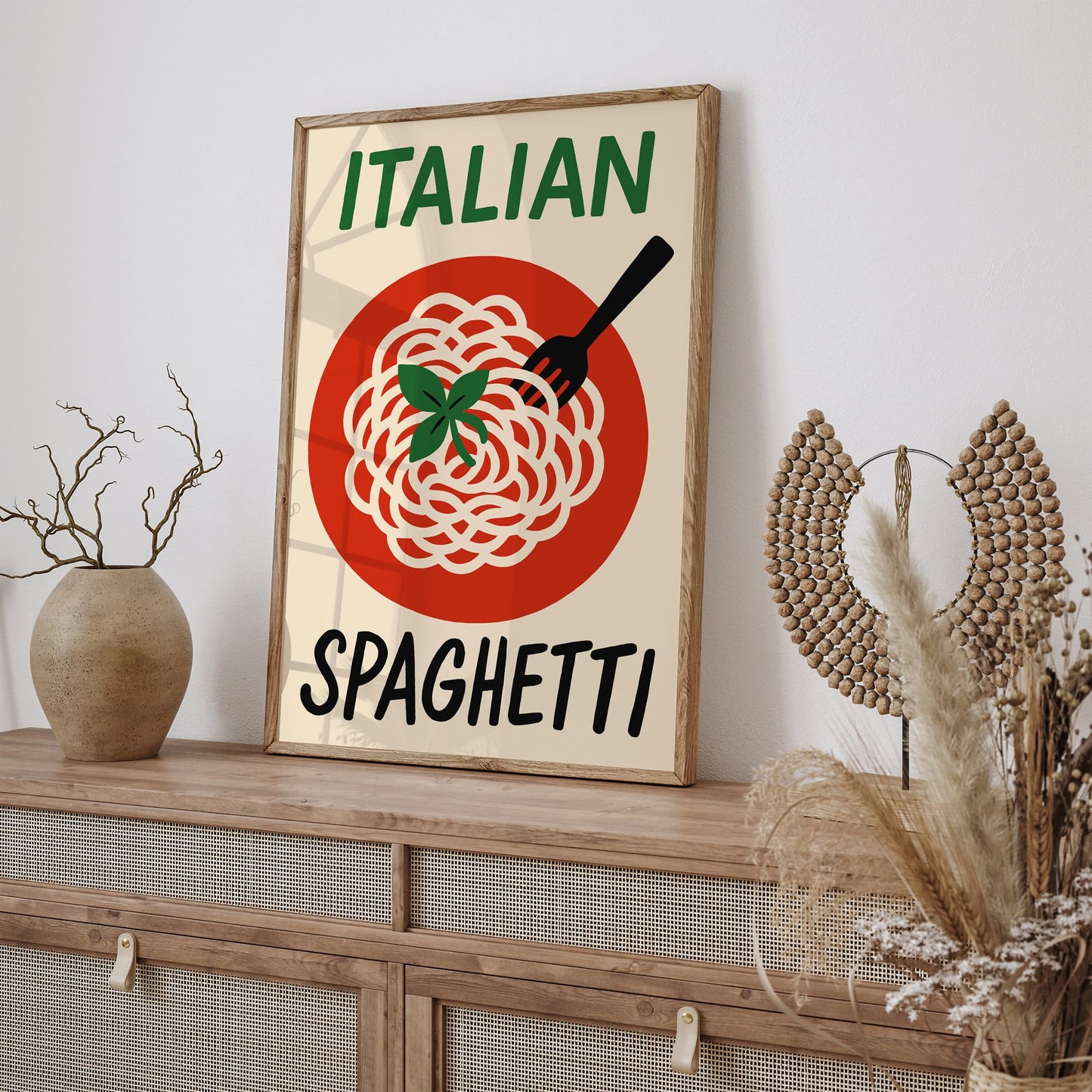 Italian Spaghetti Food Poster