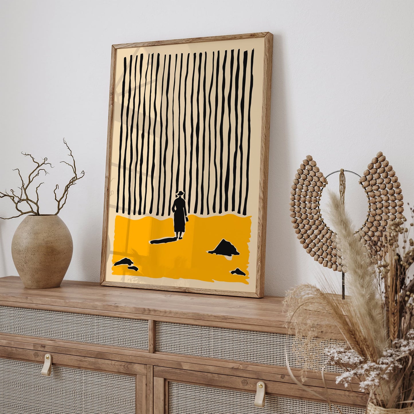 Walking Alone Modern Poster