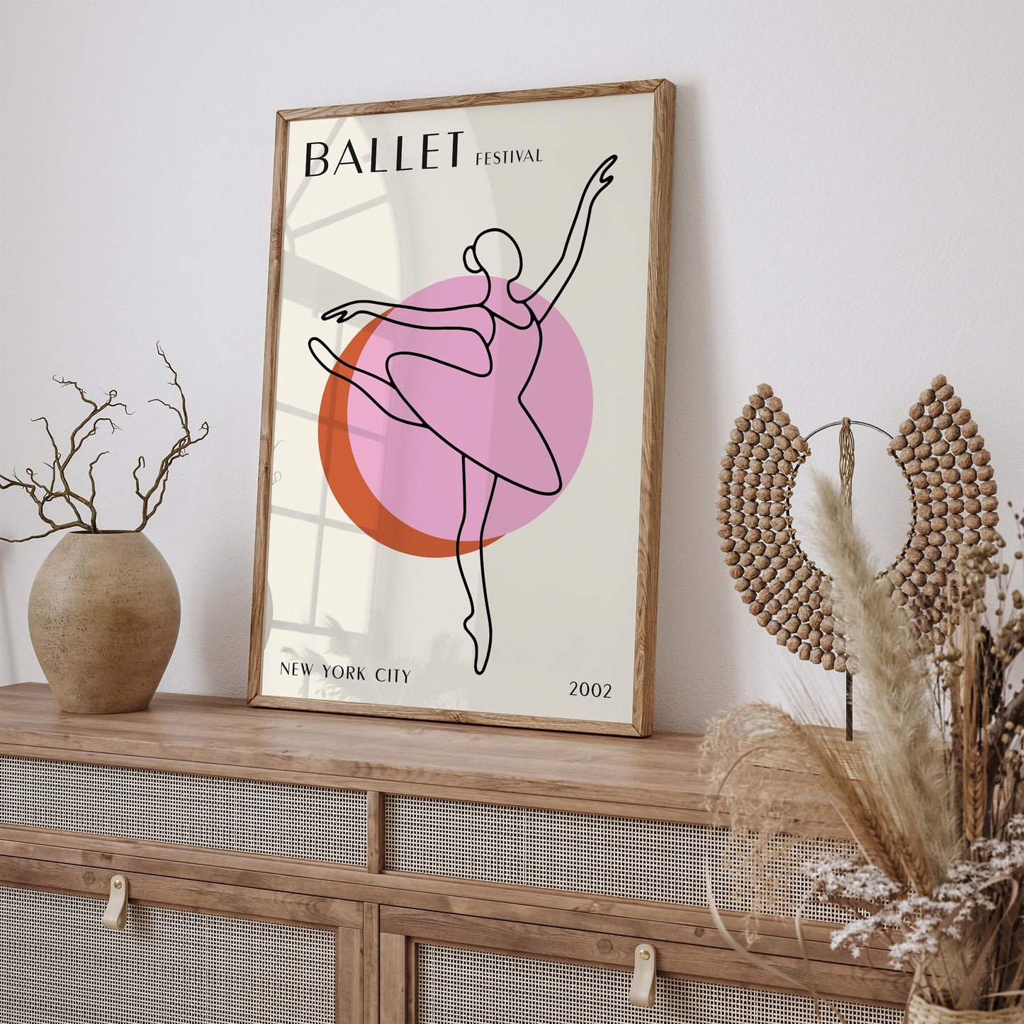 Ballet Festival New York City Poster - Modern Dance Line Art Print